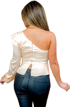 Load image into Gallery viewer, Satin - One Shoulder Top
