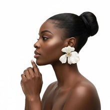 Load image into Gallery viewer, Vibrant Hibiscus - Statement Earrings

