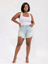 Load image into Gallery viewer, Plus Size - Distressed Denim Shorts
