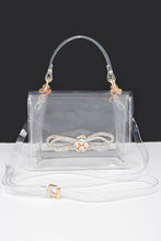 Load image into Gallery viewer, Rhinestone Bow - Transparent Clutch
