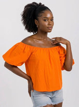 Load image into Gallery viewer, Orange Orchid - Off-shoulder Top
