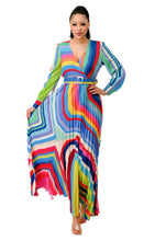 Load image into Gallery viewer, Colors Captured - Pleated Maxi Dress
