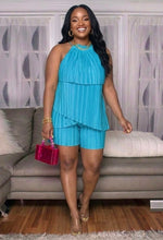 Load image into Gallery viewer, Bright and Pleated Romper - Plus
