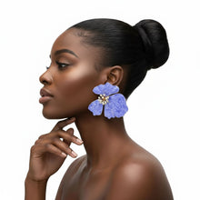 Load image into Gallery viewer, Vibrant Hibiscus - Statement Earrings
