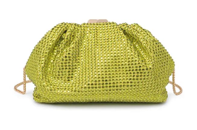 Green Rhinestone - Evening Clutch