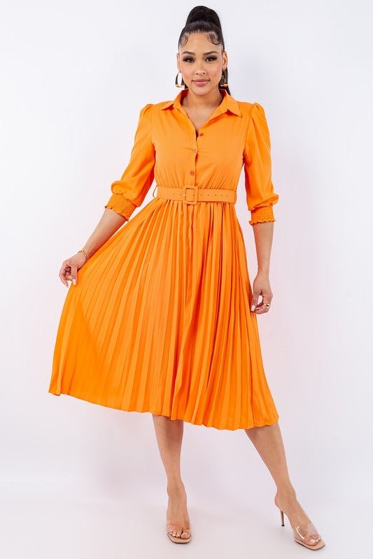 Oh So Chic - Pleated Dress