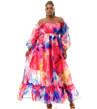 Load image into Gallery viewer, Chic Colorful Canvas - Plus Size Maxi Dress
