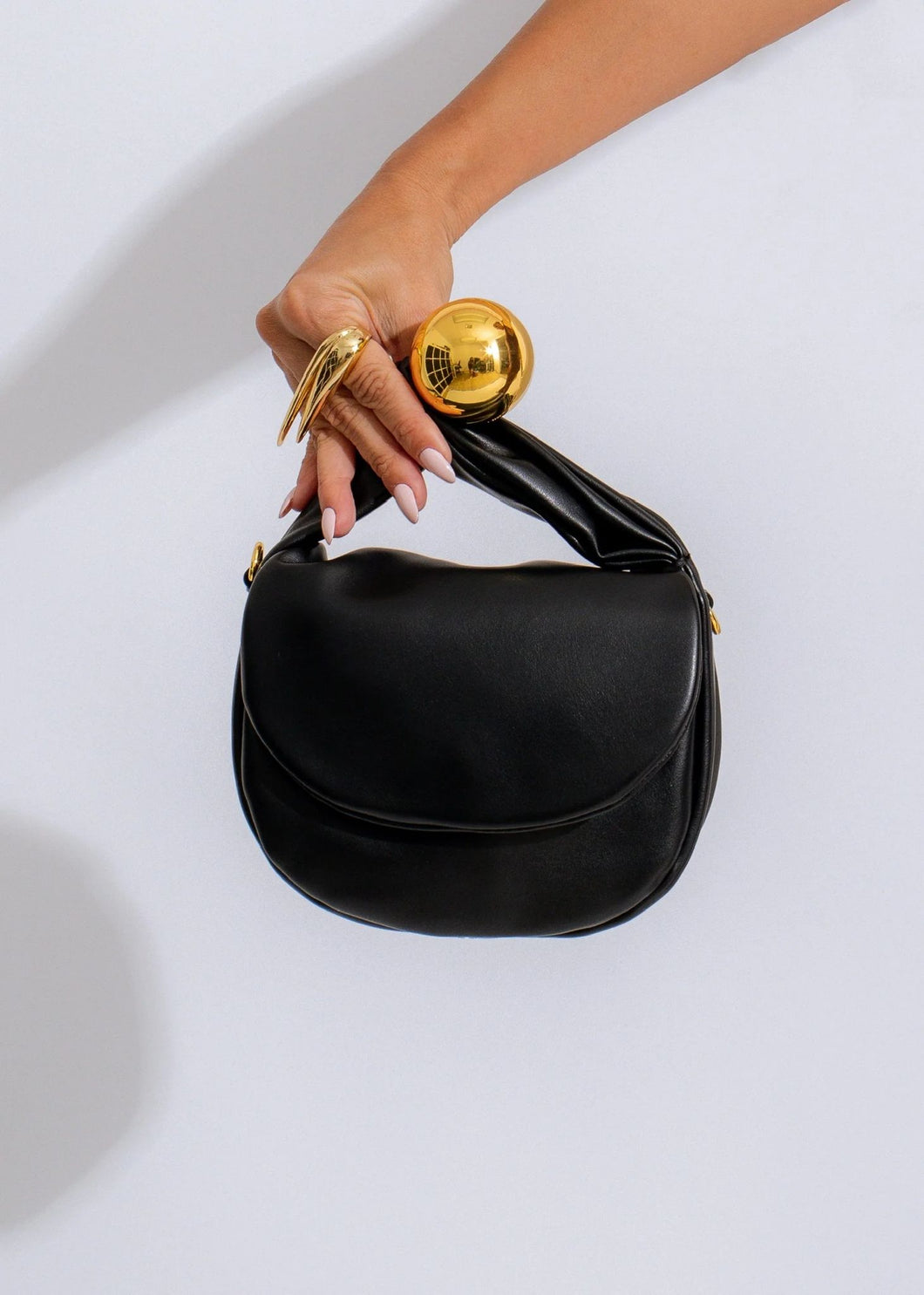 Golden Clasp - Leather Clutch