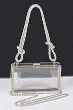 Load image into Gallery viewer, Acrylic Clear Clutch w/ Rhinestone Handle
