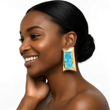 Load image into Gallery viewer, Feelin’ Posh - Rectangular Earrings
