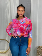 Load image into Gallery viewer, Cotton Candy - Ruffle Mesh Top
