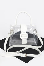 Load image into Gallery viewer, Transparent Clutch Bag w/ Crossbody Strap
