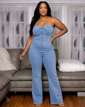 Load image into Gallery viewer, Denim Takeover - Plus Size Jumpsuit
