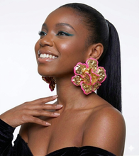 Load image into Gallery viewer, Hibiscus Heaven - Statement Earrings
