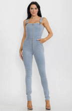 Load image into Gallery viewer, Denim Duchess - Open Back Jumpsuit

