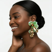 Load image into Gallery viewer, Green Goddess - Statement Earrings
