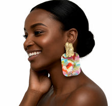Load image into Gallery viewer, Marvelous Marble - Statement Earrings
