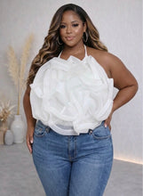 Load image into Gallery viewer, Unique Flare - Rose Organza Plus Size Top
