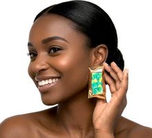 Load image into Gallery viewer, Feelin’ Posh - Rectangular Earrings

