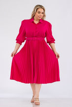 Load image into Gallery viewer, Oh So Chic (Plus) - Pleated Dress
