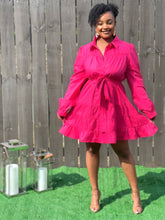 Load image into Gallery viewer, Think Pink - Collared Tunic Dress
