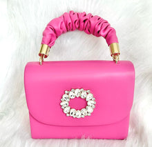 Load image into Gallery viewer, Scrunch Handle Clutch w/ Rhinestone
