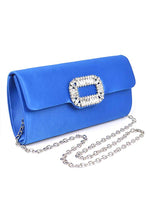 Load image into Gallery viewer, Satin Rhinestone Evening Clutch
