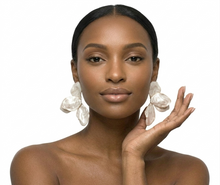 Load image into Gallery viewer, Marble Leaf - Statement Earrings

