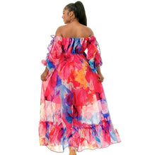 Load image into Gallery viewer, Chic Colorful Canvas - Plus Size Maxi Dress
