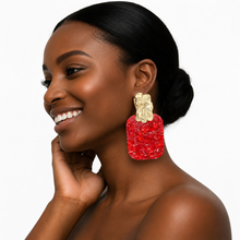 Load image into Gallery viewer, Marvelous Marble - Statement Earrings
