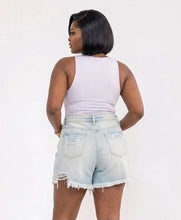 Load image into Gallery viewer, Plus Size - Distressed Denim Shorts
