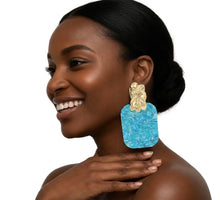 Load image into Gallery viewer, Marvelous Marble - Statement Earrings

