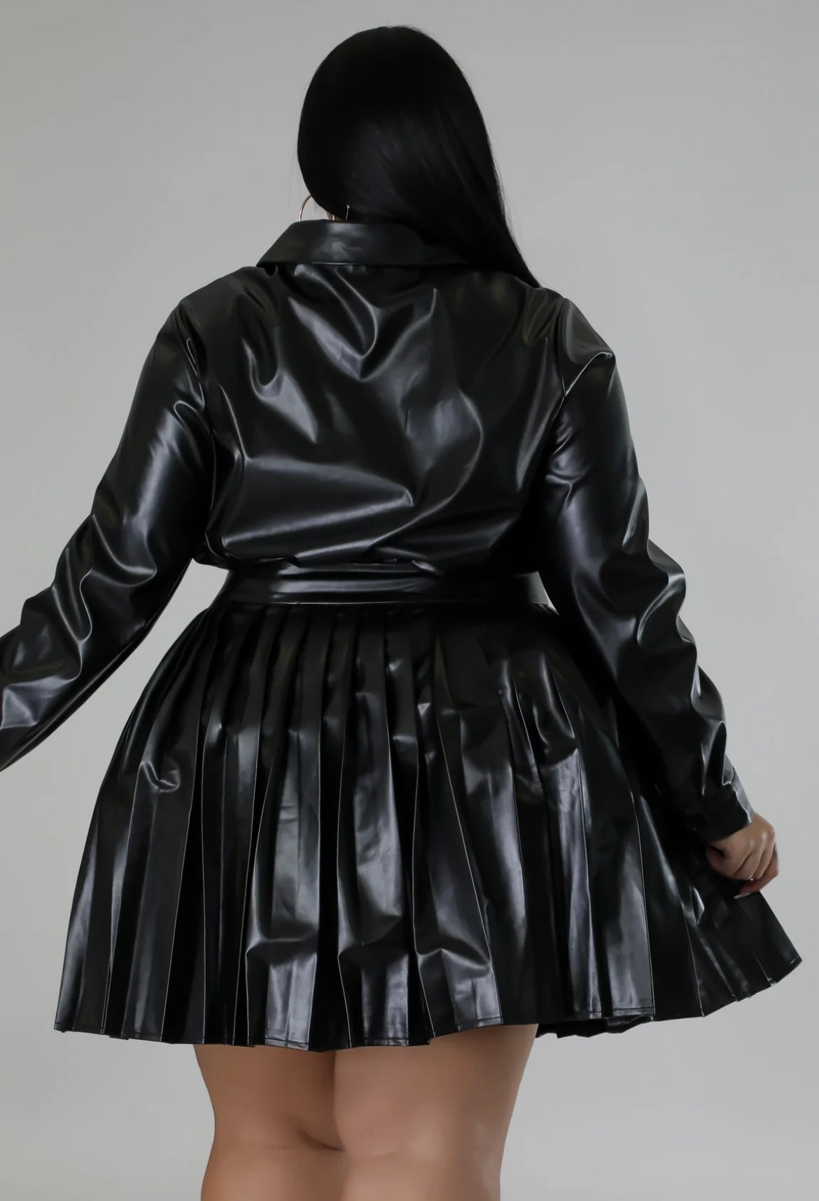latex skater dress plus size Plus Size Glitz Latex/Rubber Dress in Black  Honour Clothing