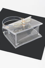 Load image into Gallery viewer, Rhinestone Bow - Transparent Clutch
