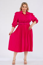 Load image into Gallery viewer, Oh So Chic (Plus) - Pleated Dress
