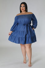 Load image into Gallery viewer, Ps, I Love Denim - Plus Off-Shoulder Dress
