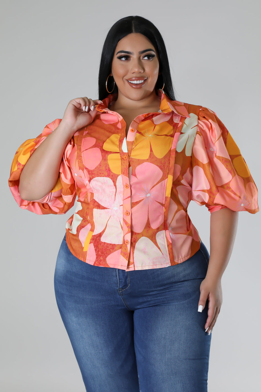 Still On Top - Floral Plus Top