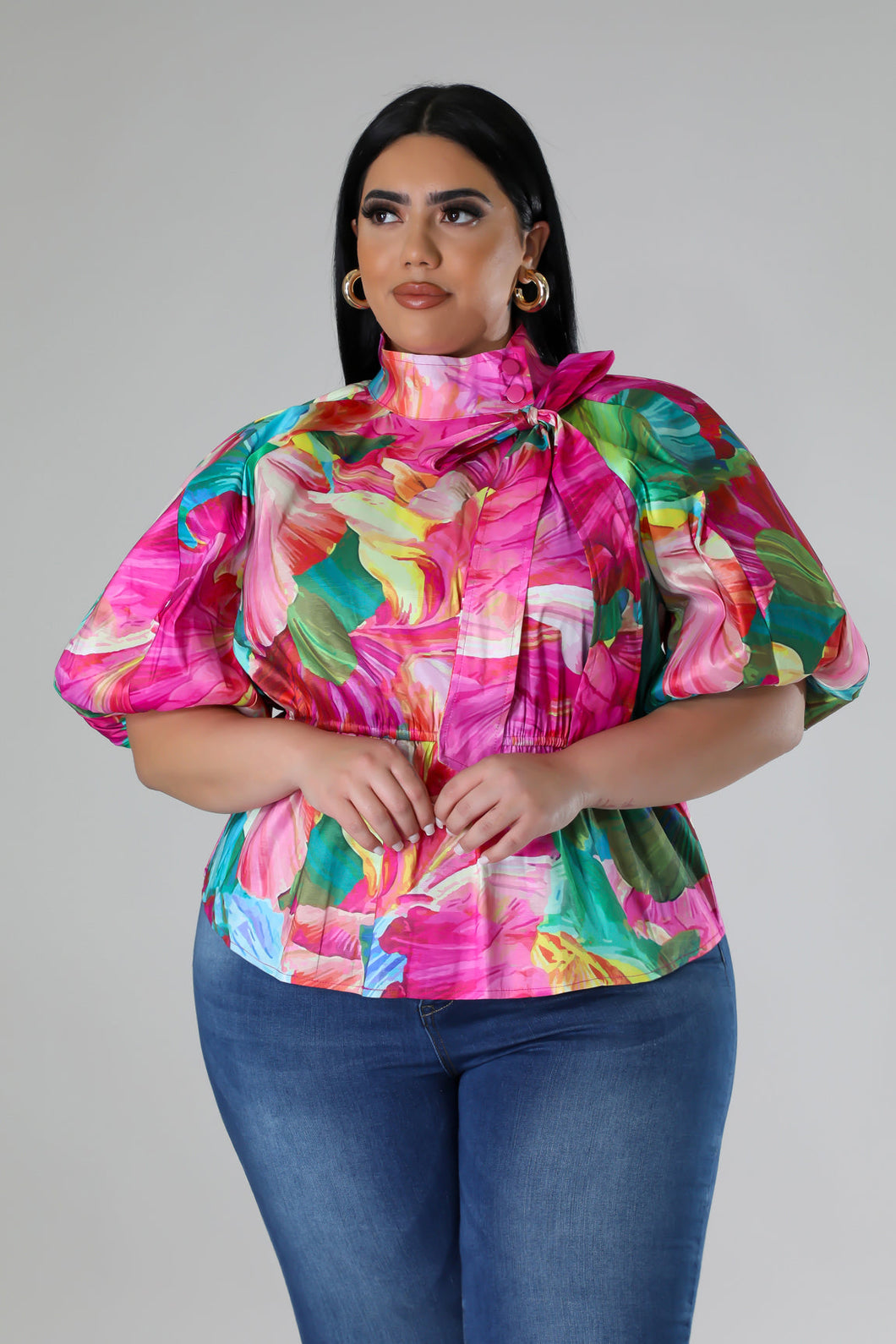 On The Come Up - Floral Plus Top