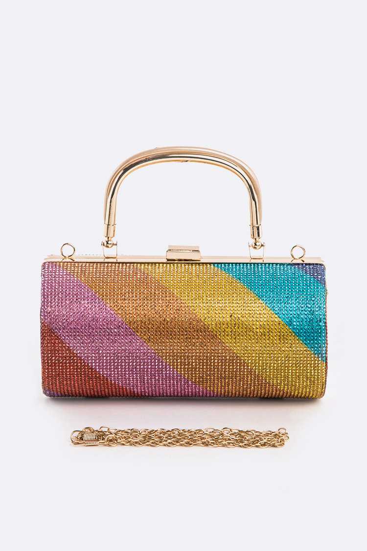 Rainbow Rhinestone Clutch