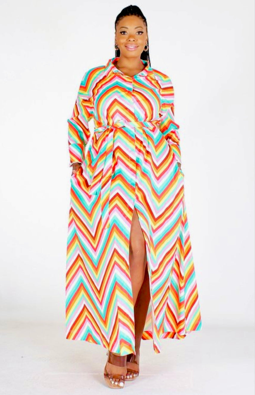 Like Candy - Chevron Maxi Dress