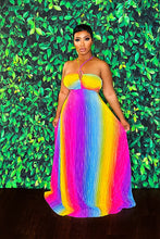 Load image into Gallery viewer, Risky Rainbow - Open Back Maxi Dress
