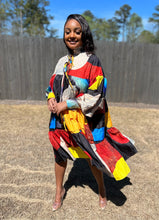 Load image into Gallery viewer, Own The Room, 2.0 - Printed Tie Neck Dress
