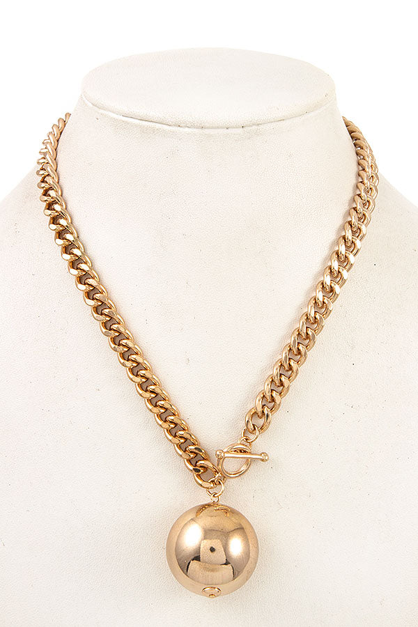 Gold Ball Necklace