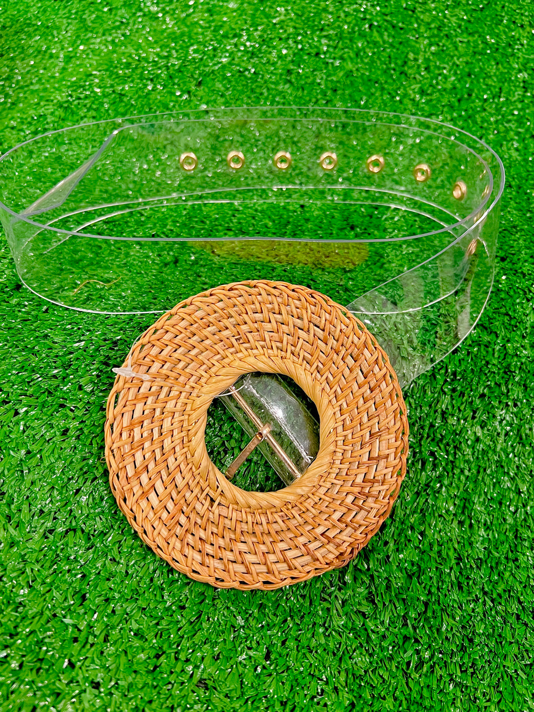 Wicker/Clear Belt