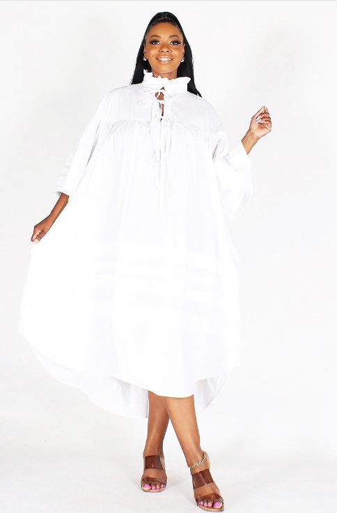 Pure white plus size dress sale