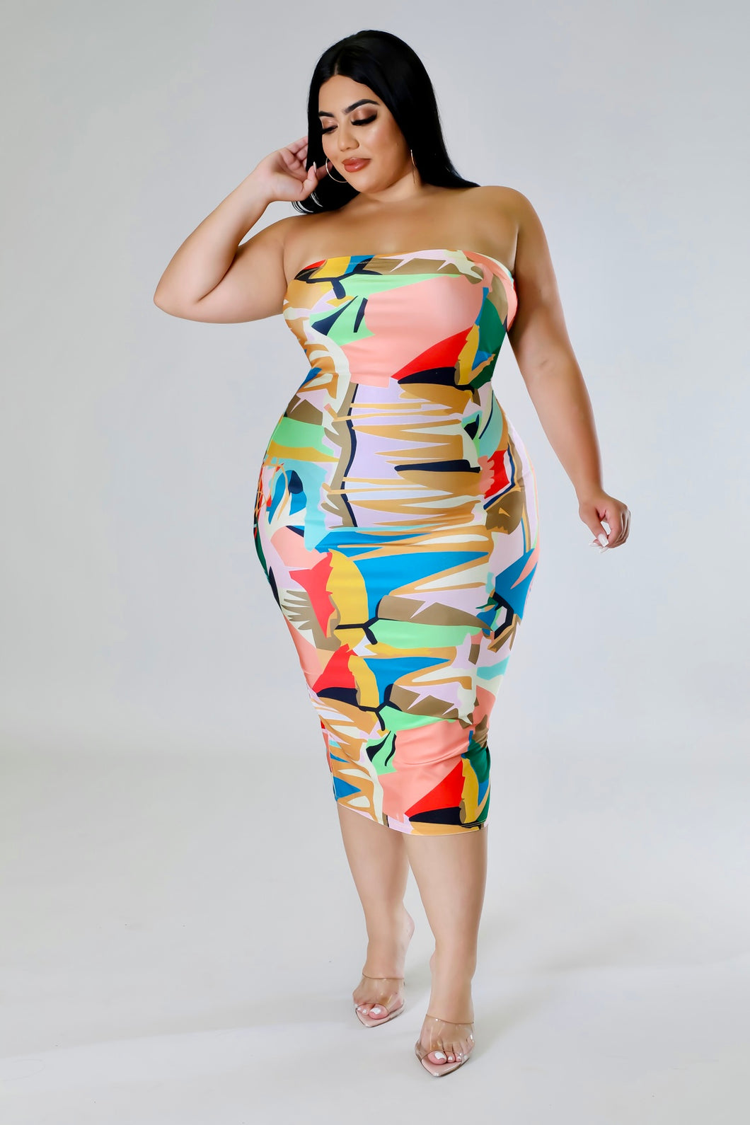 I’m HER - Colorful Midi Dress