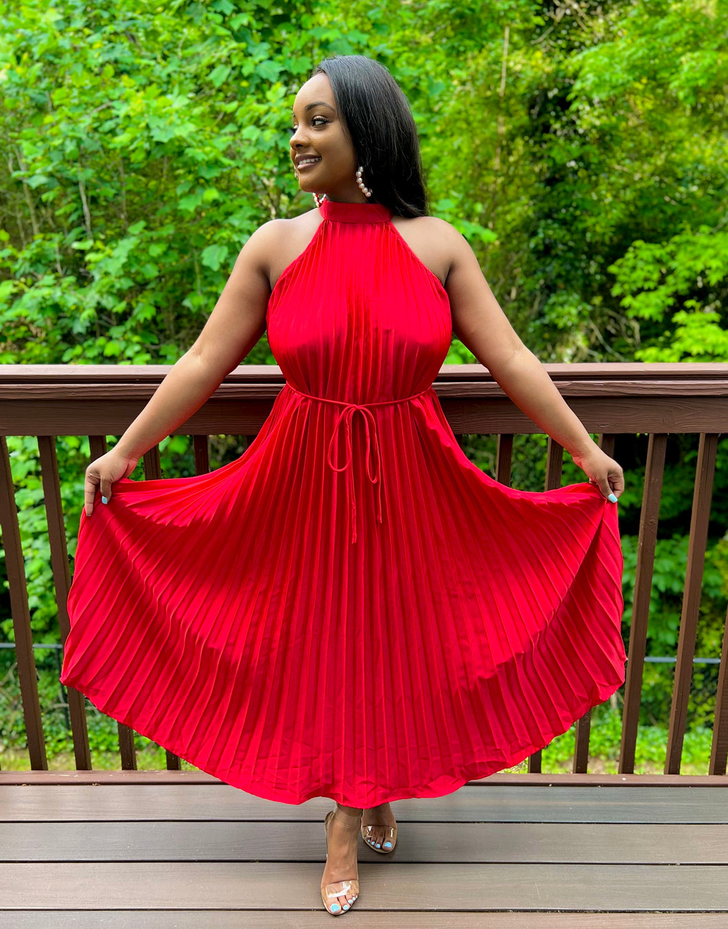 Pleated Perfection (Red)