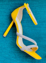 Load image into Gallery viewer, Mustard - Rhinestone Heels
