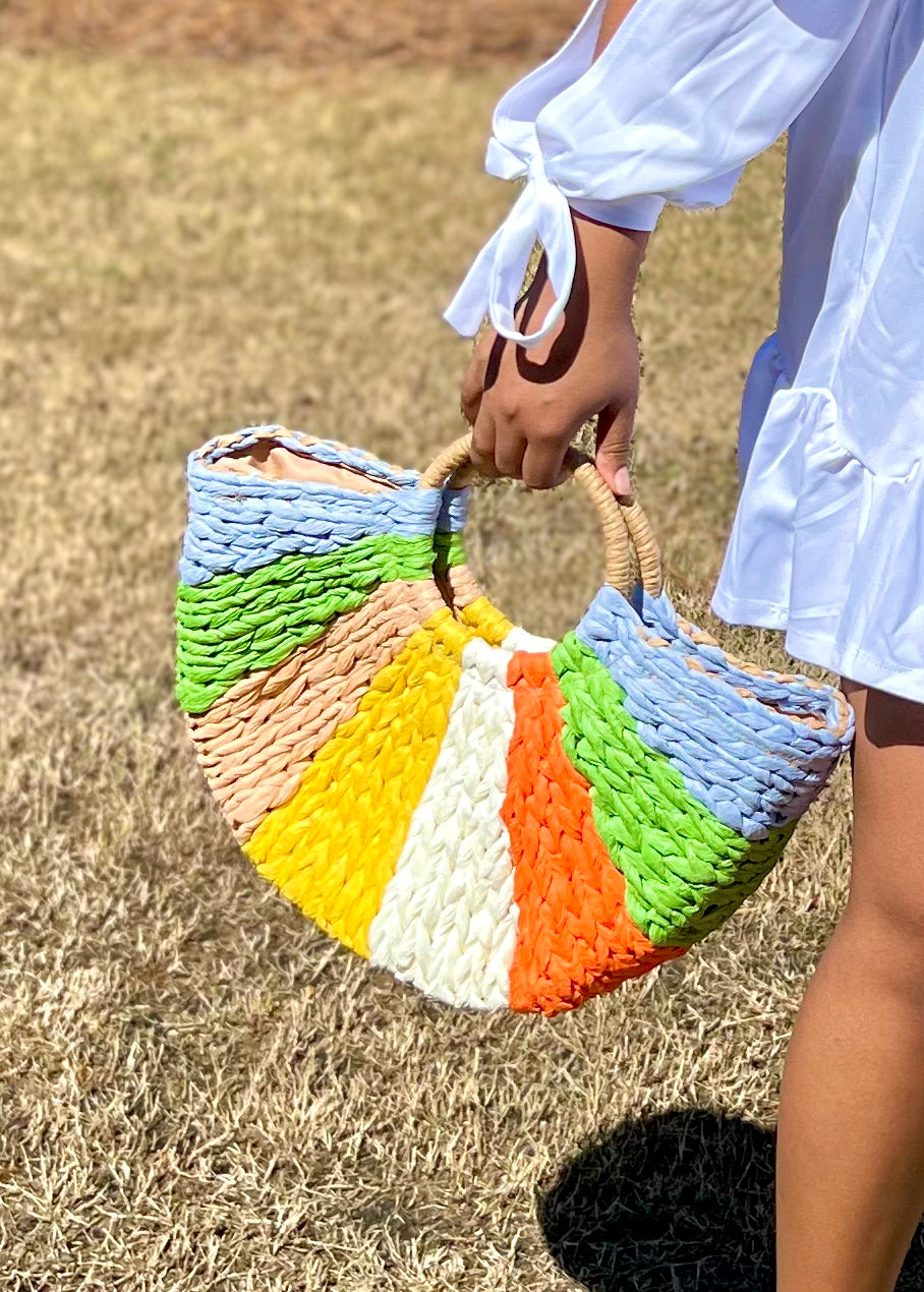 Multi-Color Straw Bag