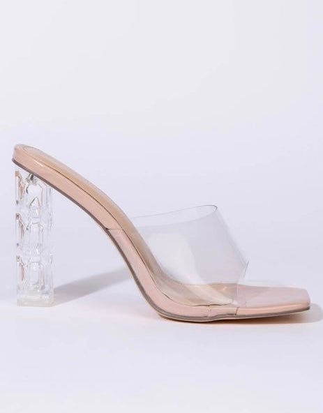 Clear Mule Heels